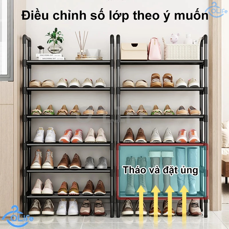 𝐎𝐥𝐢𝐟𝐞 Kệ Giày Dép Đa Năng Kệ Đựng Giày Dép Dễ Dàng Cài Đặt Vk Kệ Để Giày Dép Đen/Xanh/Vàng/Cam