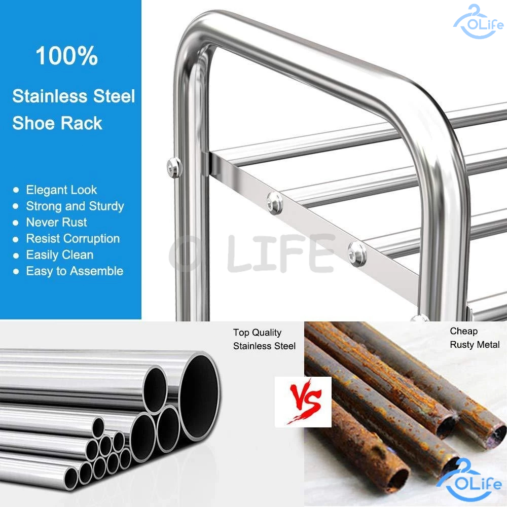𝐎𝐥𝐢𝐟𝐞 Kệ Để Giày Inox Kệ Giày Dép Đa Năng Nhiều Lớp Siêu Bền Giá Để Giày Dép