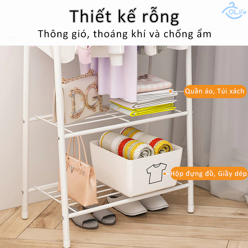 𝐎𝐥𝐢𝐟𝐞 Treo Quần Áo Loại A Kệ Treo Quần Áo Phòng Ngủ Đơn Giản Sào Treo Quần Áo Di Chuyển Dễ Dàng