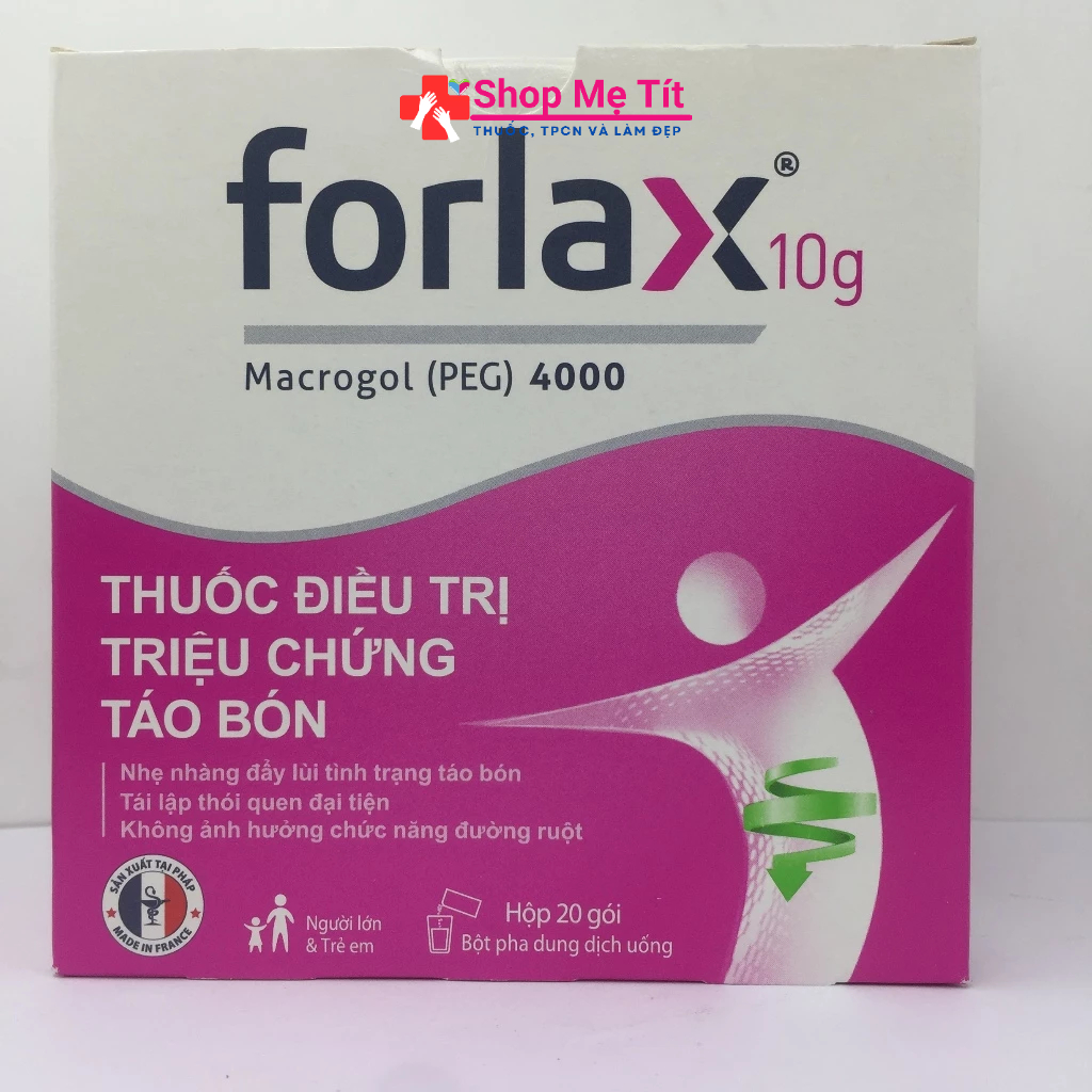Forlax 4000 (hộp 20 gói x 10g) hỗ trợ giảm táo bón | Shopee Việt Nam