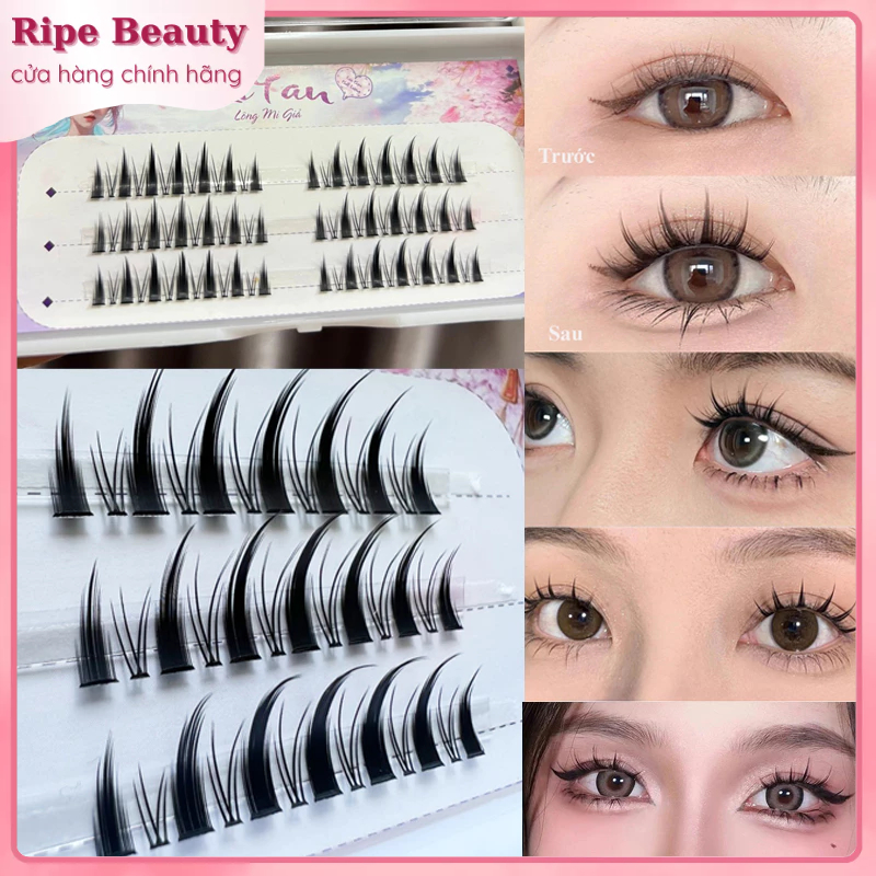 Lông Mi Giả Tách Sợi Anime Mắt Ướt Tự Nhiên RiYan Kèm Keo Nhíp | Shopee ...