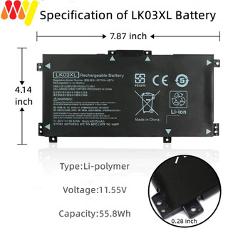 Pin Battery laptop   x360 15-bp 15-bq 15-cp 15-cn 17m 17-ae 17-ce LK03XL