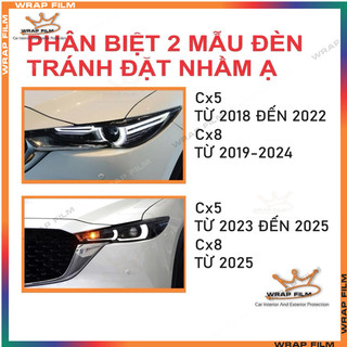 Decal dán đèn Mazda CX5, CX8 2018-2024 ( 2 bên)