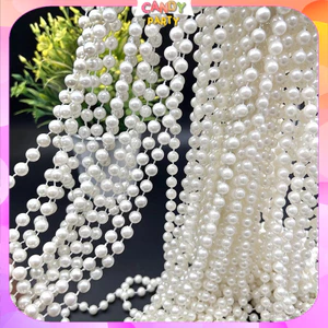 Phụ Kiện Dây Ngọc Nhân Tạo 8 Ly Dài 2M - Phụ Kiện Decor Trang Trí Tết 2026, Decor Phòng Cưới, Sự Kiện TET