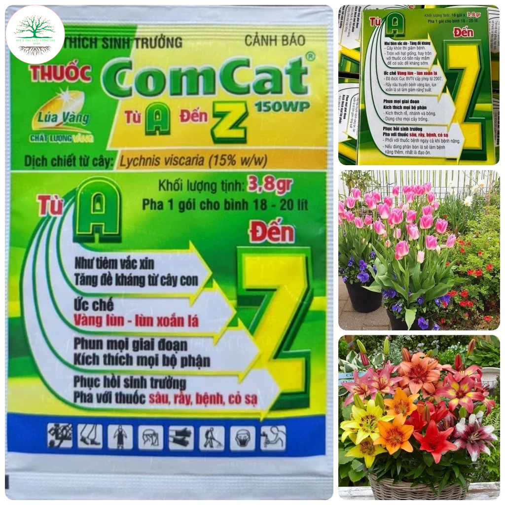 Thuốc ComCat 150wp từ a- z (gói 3.8g). Kích thích sinh trưởng, giải độc ...