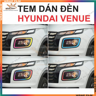 Decal dán đèn Venue ( Bộ 2 bên) tặng gạt dán