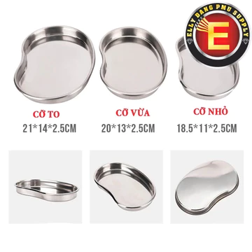 Khay hạt đậu inox, khay quả đậu spa đủ 3 size