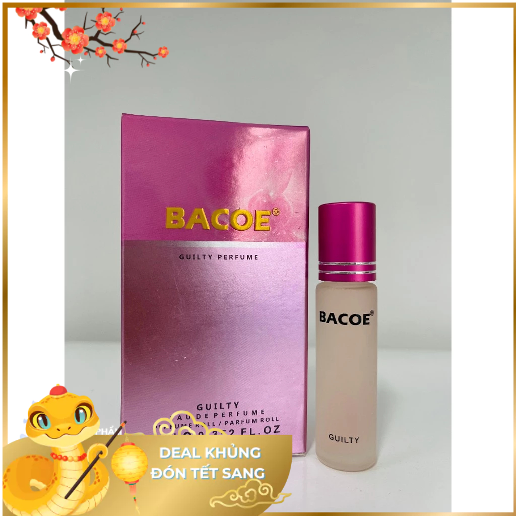 Nước Hoa Bỏ Túi Dạng Đầu Bi Lăn Bacoe 9ml - 2 Mùi Sang Trọng - Combo giá tốt