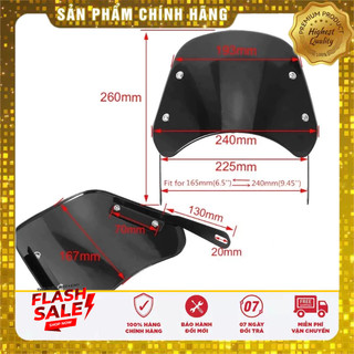 Kính chắn gió xe máy classic Pg1, yb125, ct125