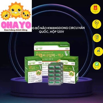 [Hàng Chính Hãng] Viên uống bổ não Kwangdong Circu Hàn Quốc,giảm đau đầu,thiếu máu não,tăng trí nhớ- Hộp 120 viên OHAYO
