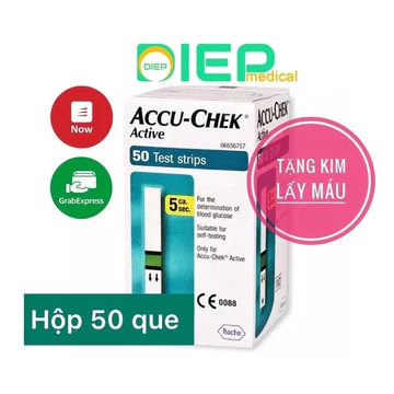 ✅ ACCU CHEK ACTIVE 50 QUE - Que thử đường huyết chính hãng Accu-chek Active/