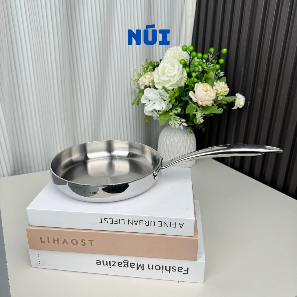 Chảo Inox Cao Cấp 18/10 OYATTON Size 18cm - OYT318, Chảo rán inox bếp ...