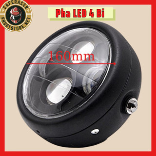 Combo đèn pha led 4 bi câu kèm lưới hoặc pat gắn đèn cho xe máy đô PG1 Cafe racer Win Gn125 Cg125