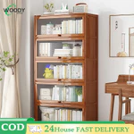 Tủ sách gỗ Tủ sách lưu trữ chống bụi trong suốt Để Sàn tủ quần áo ăn nhẹ Lắp Ráp Đơn Giản trong decor trang trí bền đẹp — ảnh 1