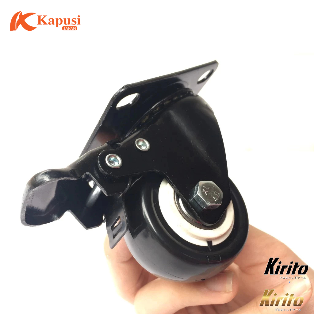 Bộ 4 Bánh xe đẩy hàng cao su bọc nhựa 40mm - 50mm chịu tải tốt, lắp xe đẩy hàng, xe kéo
