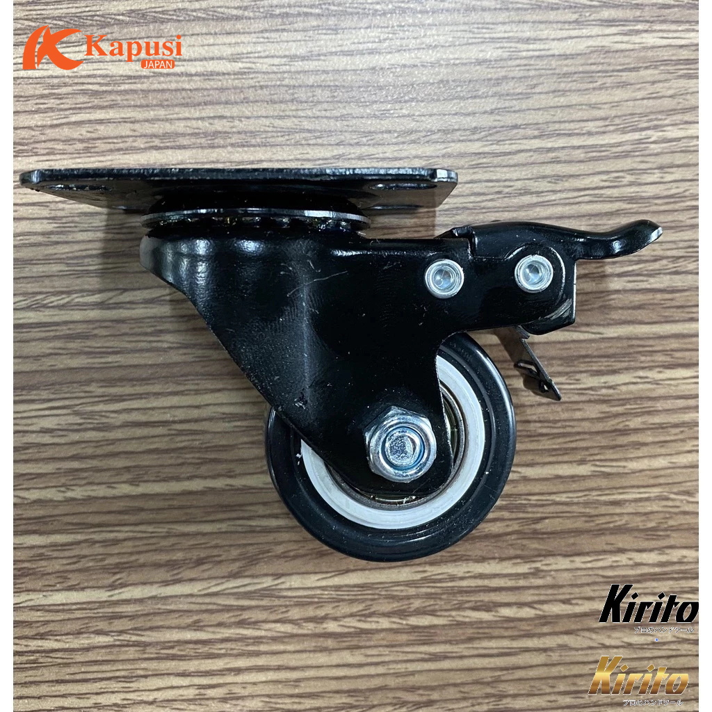 Bộ 4 Bánh xe đẩy hàng cao su bọc nhựa 40mm - 50mm chịu tải tốt, lắp xe đẩy hàng, xe kéo