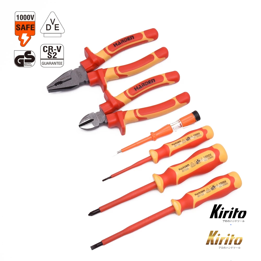 Bộ dụng cụ cách điện 6 món Harden | 1000V an toàn VAT +8%