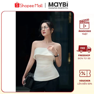 Áo cúp ngực form ôm tafta fine eo xếp ly Maybi