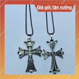 Dây chuyên unisex chữ thập mạ bạc giá rẻ kèm dây.