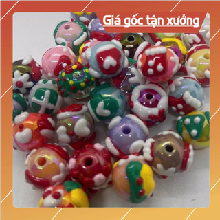 COMBO 10 CHARM HẠT VẼ NOEL MẪU MỚI 16mm Diy