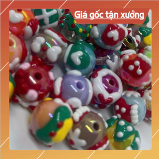 COMBO 10 CHARM HẠT VẼ NOEL MẪU MỚI 16mm Diy