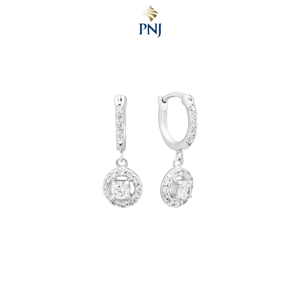 Bông tai Bạc đính đá CZ PNJSilver XMXMK000086 | Shopee Việt Nam
