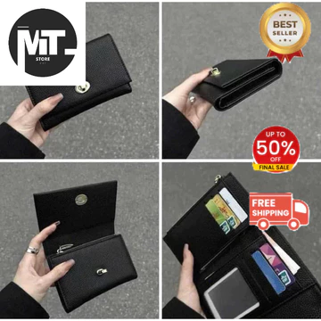 ví mini ví da ví nữ mini bóp tiền nữ ví nữ ví gấp 3 xịn sò siêu xinh khoá cài TT96