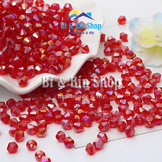 [3] 100 Viên Pha Lê Nón 3mm-4mm Màu Đỏ-Cam-Vàng-Da Ánh Cừ Đính Kết Trang Phục, Làm Phụ Kiện Thời Trang