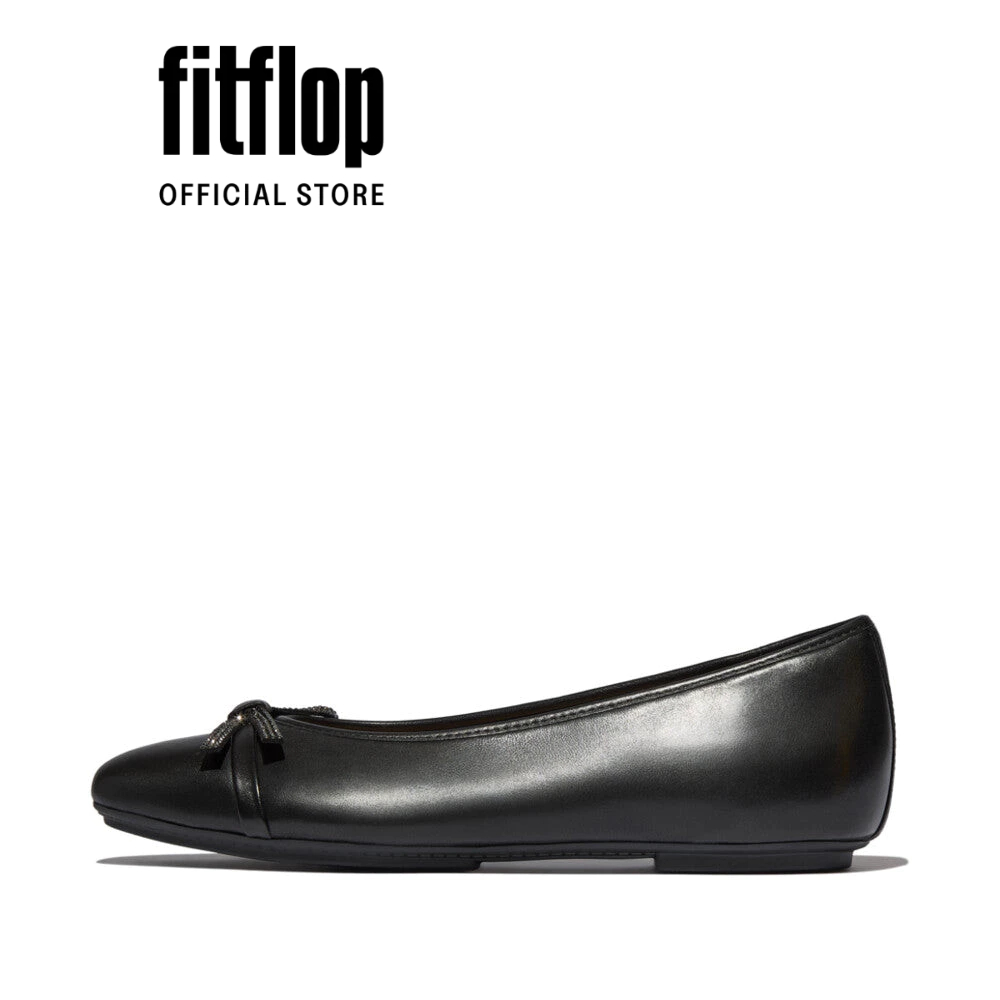 Giày Ballerina Nữ DELICATO GLITZ-BOW LEATHER BALLET FLATS E3E-001