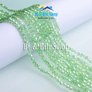 [1] Chục 10 Dây Pha Lê Nón 3mm-4mm Màu Ánh Cừ Đính Kết Trang Phục, Làm Trang Sức Handmade