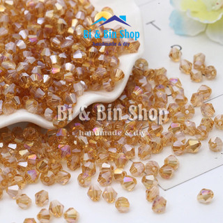 [2] 100 Viên Pha Lê Nón 3mm-4mm Màu Hồng-Sen-Tím-Nâu Ánh Cừ Đính Kết Trang Phục, Làm Phụ Kiện Thời Trang