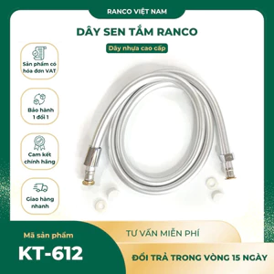 Dây cấp nước ống nước, dây sen tắm lõi đồng 150cm, thiết kế 5 lớp chống cháy, chống xoắn KT - 612