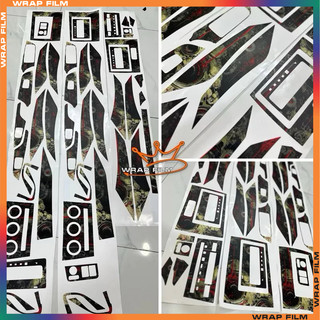 Decal trang trí, bảo vệ nội thất XPANDER từ 2018 đến 2026 - Tem PVC 3 lớp cao cấp - Tem dán nắp xăng A95, nắp dầu