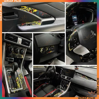 Decal trang trí, bảo vệ nội thất XPANDER từ 2018 đến 2026 - Tem PVC 3 lớp cao cấp - Tem dán nắp xăng A95, nắp dầu