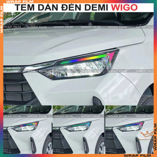 Decal dán đèn Demi Toyota Wigo 2024-2025 không bong tróc không thấm nước, bền màu ( 1 bộ 2 bên)