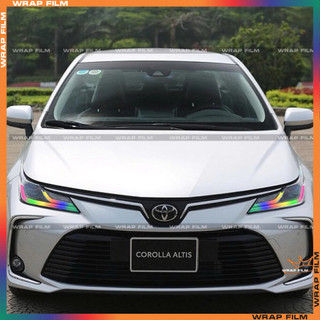 Tem dán đổi màu đèn Toyota Corolla Altis- Decal dán đổi màu đèn PVC 3 lớp