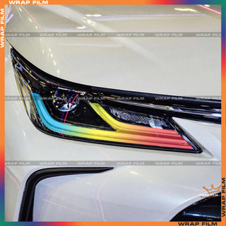 Tem dán đổi màu đèn Toyota Corolla Altis- Decal dán đổi màu đèn PVC 3 lớp