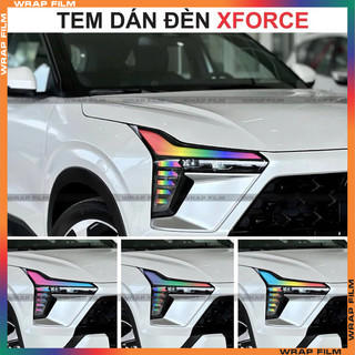 Tem dán đổi màu đèn Mitsubishi Xforce, Decal dán đổi màu đèn không thấm nước không để lại keo ( Giá bao gồm 2 tem)