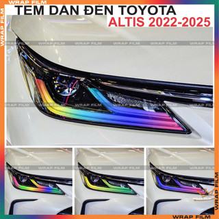 Tem dán đổi màu đèn Toyota Corolla Altis- Decal dán đổi màu đèn PVC 3 lớp