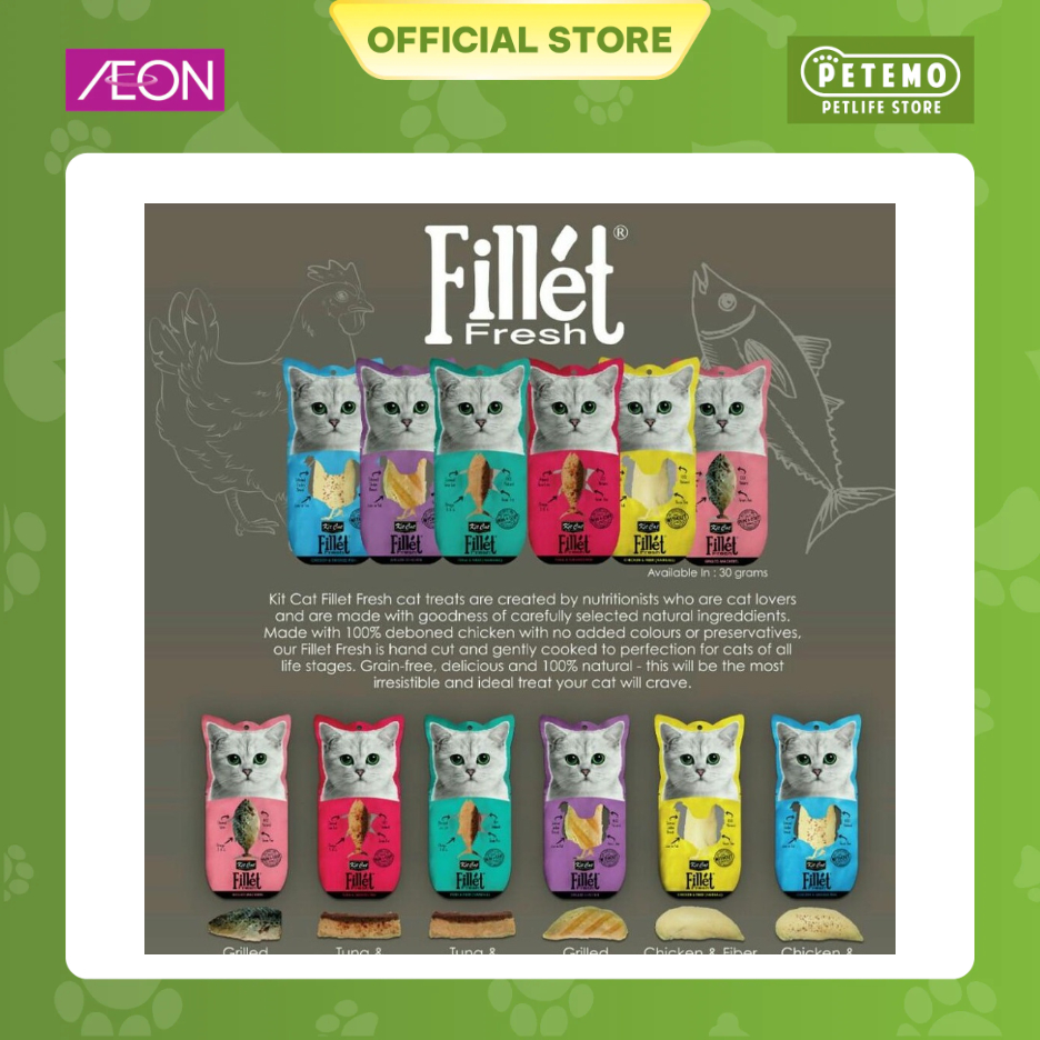 Thức ăn bổ sung cho mèo Fresh Fillet Kit Cat 30g nhiều vị - Petemo Pet ...