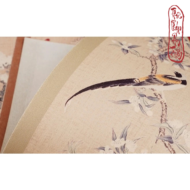 20 Tờ Giấy Xuyến Chỉ Cổ Phong Hoa Điểu Thủy Mặc Luyện Viết Chữ Thư Pháp Hán Việt Bán Sinh Bán Thục