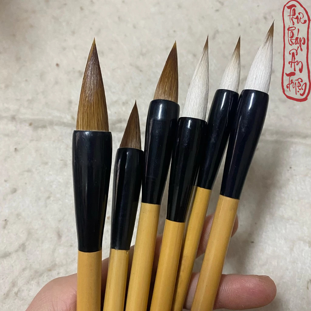 Bút Lông Thư Pháp Thành Nhân Toán Đầu Đoản Phong Chuyên Luyện Chữ Hán Khải