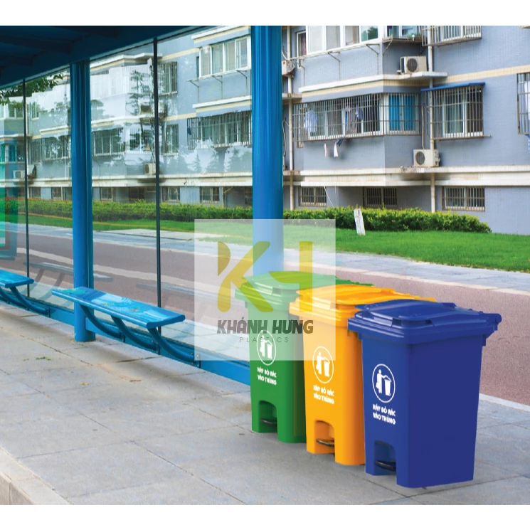 Xả kho Thùng Rác Đạp 60L Duy Tân, Thùng rác phân loại 60 Lít, Thùng rác ...