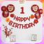 Dây chữ happy birthday bằng giấy, trang trí sinh nhật