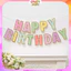 Dây chữ happy birthday bằng giấy, trang trí sinh nhật