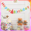 Dây chữ happy birthday bằng giấy, trang trí sinh nhật