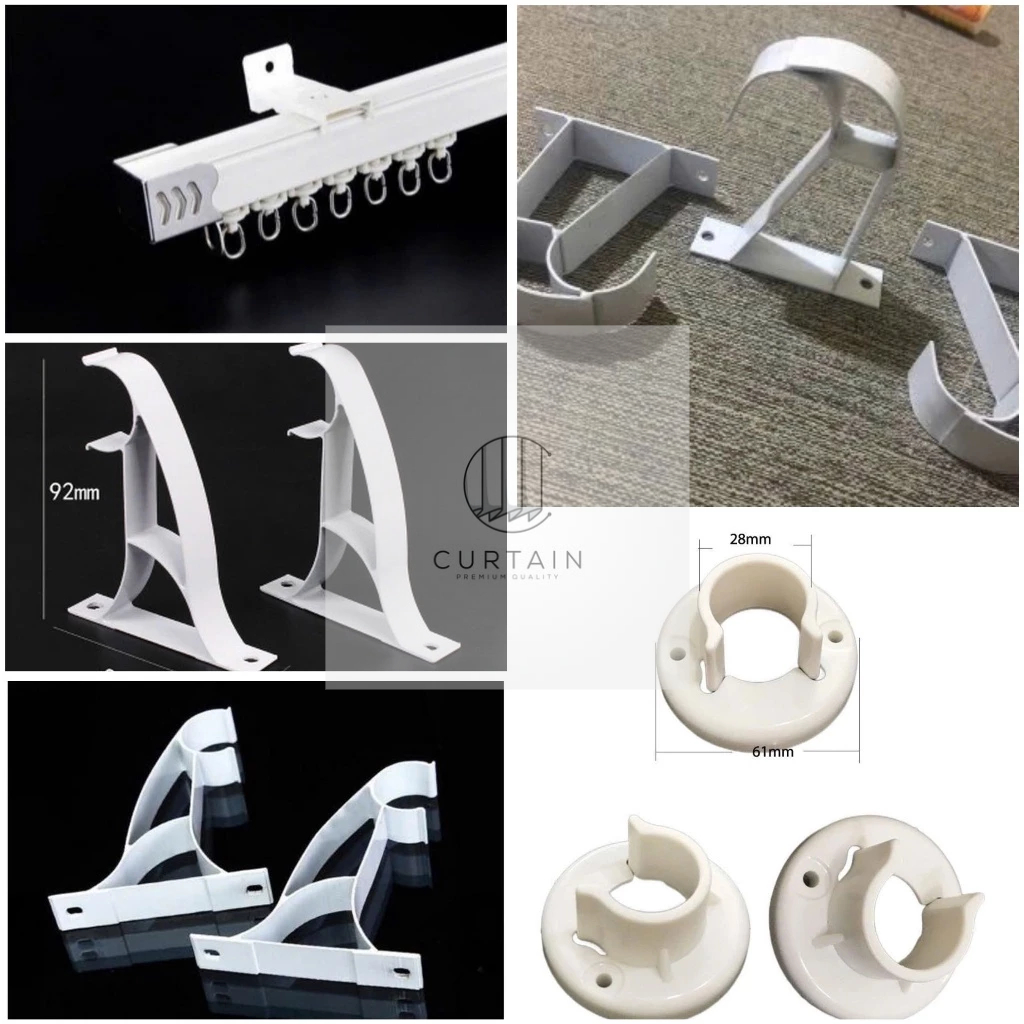 (1 cái) Pát đỡ thanh treo rèm các loại, giá đỡ, trụ đỡ, đầu nối - phụ ...