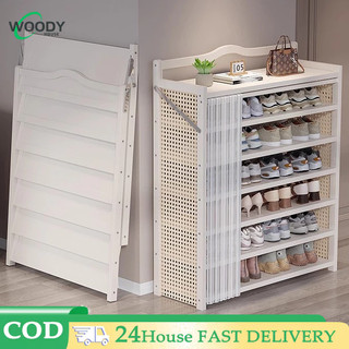 Kệ giày gấp gọn Giá giày nhiều lớp Trọng lượng nhẹ để gấp lại Không cần lắp đặt Chịu Lực Tốt Tiện Lợi Cho Gia Đình