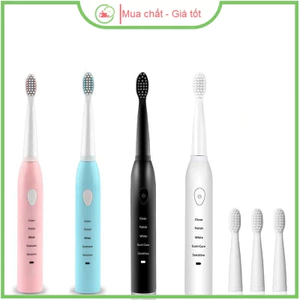 Bàn chải điện tự động 5 cấp độ sạc pin phù hợp cho cả người lớn và trẻ em