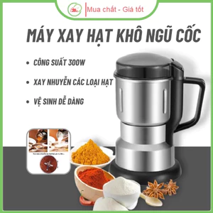 Máy Xay Màu Bạc Xay Gia Vị Hạt, Ngũ Cốc, Bột Khô Mini Cầm Tay